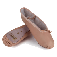 (image for) Leather Ballet Shoes - pink