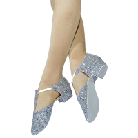 Greek Sandals ( in silver glitter) (image for) Greek Sandals ( in silver glitter)