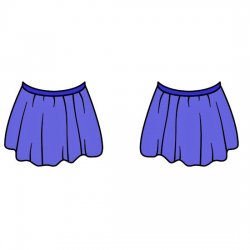 Mesh Circular Skirt - royal blue