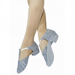 Greek Sandals ( in silver glitter)